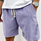 Shorts de pana para hombre con cordón