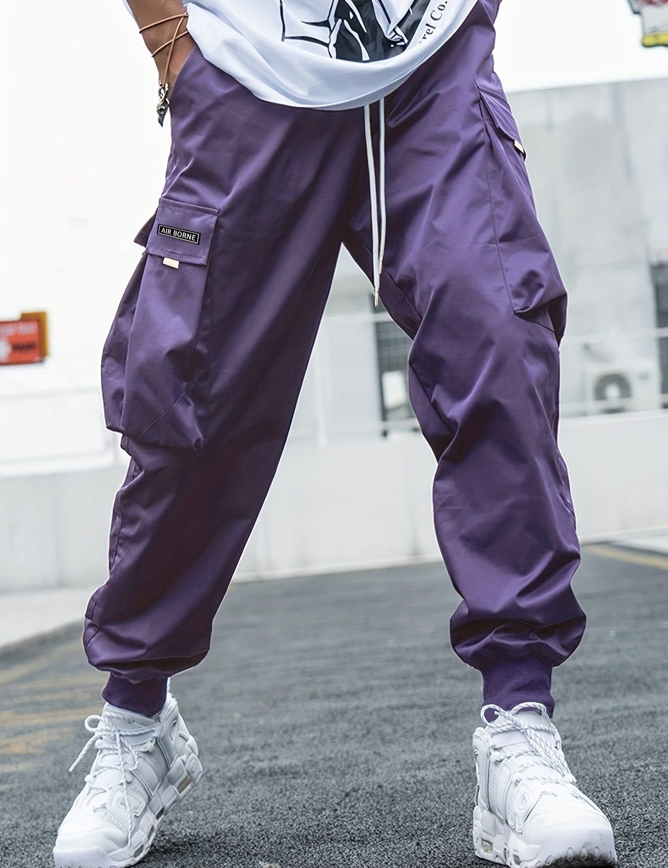 Joggers cargo para hombre con múltiples bolsillos