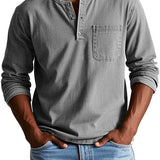 Camisa Henley de manga larga atemporal