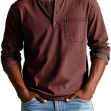 Camisa Henley de manga larga atemporal