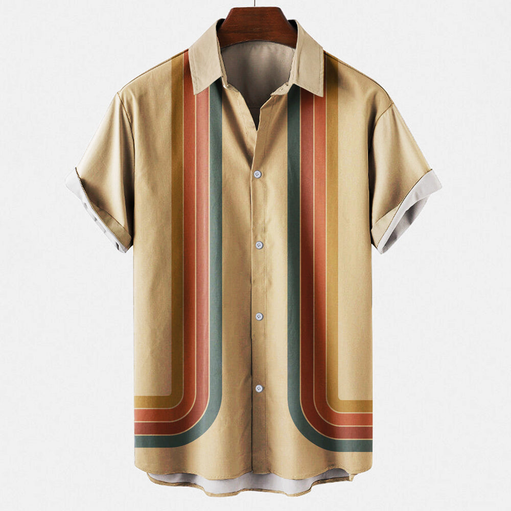 Dominik - Camisa de estilo retro para hombre