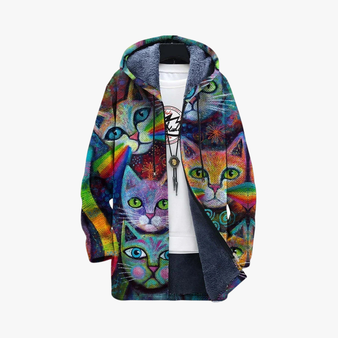 Chaqueta con capucha de gato