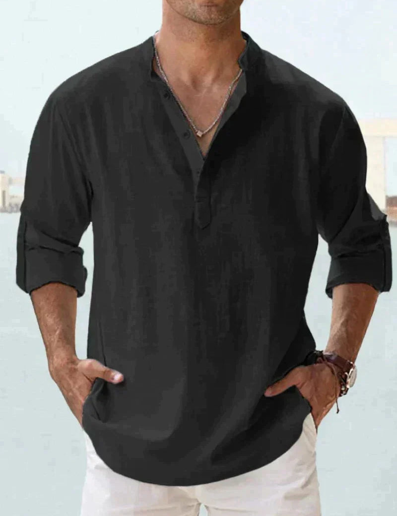 Camisa Clásica de Lino para Hombre
