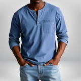 Camisa Henley de manga larga atemporal