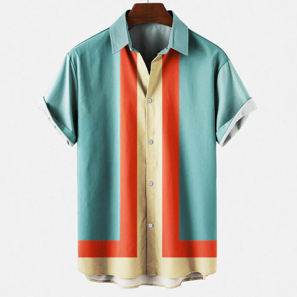 Dominik - Camisa de estilo retro para hombre