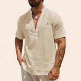 Camisa de lino de verano de lujo