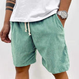 Shorts de pana para hombre con cordón