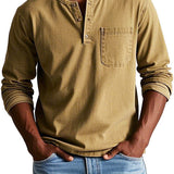 Camisa Henley de manga larga atemporal