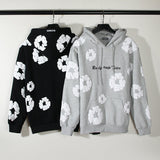Sudadera con capucha de algodón puro Denim Tears con estampado de espuma de kapok