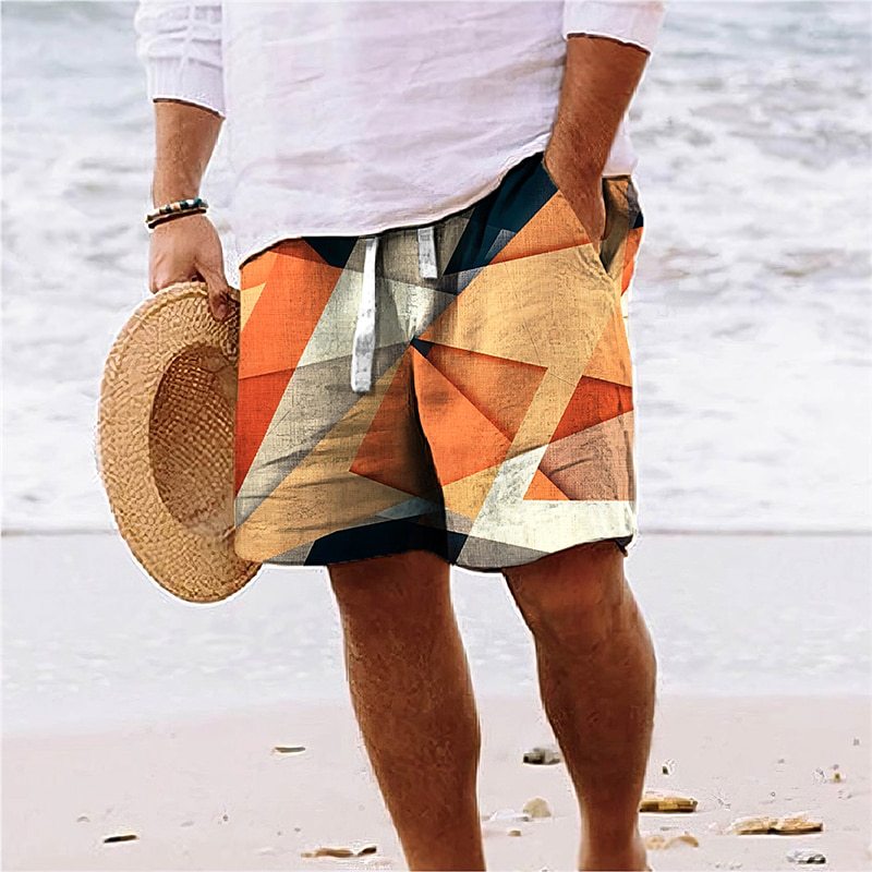 Pantalones cortos de playa estampados para hombre