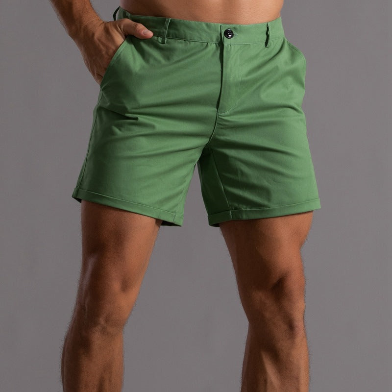 Pantalones cortos de lino para hombre con bolsillos para verano