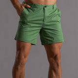 Pantalones cortos de lino para hombre con bolsillos para verano