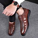 Sandalias de cuero genuino para hombre