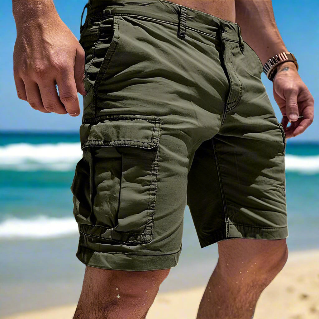 Pantalones cortos cargo para hombre hechos de algodón de alta calidad