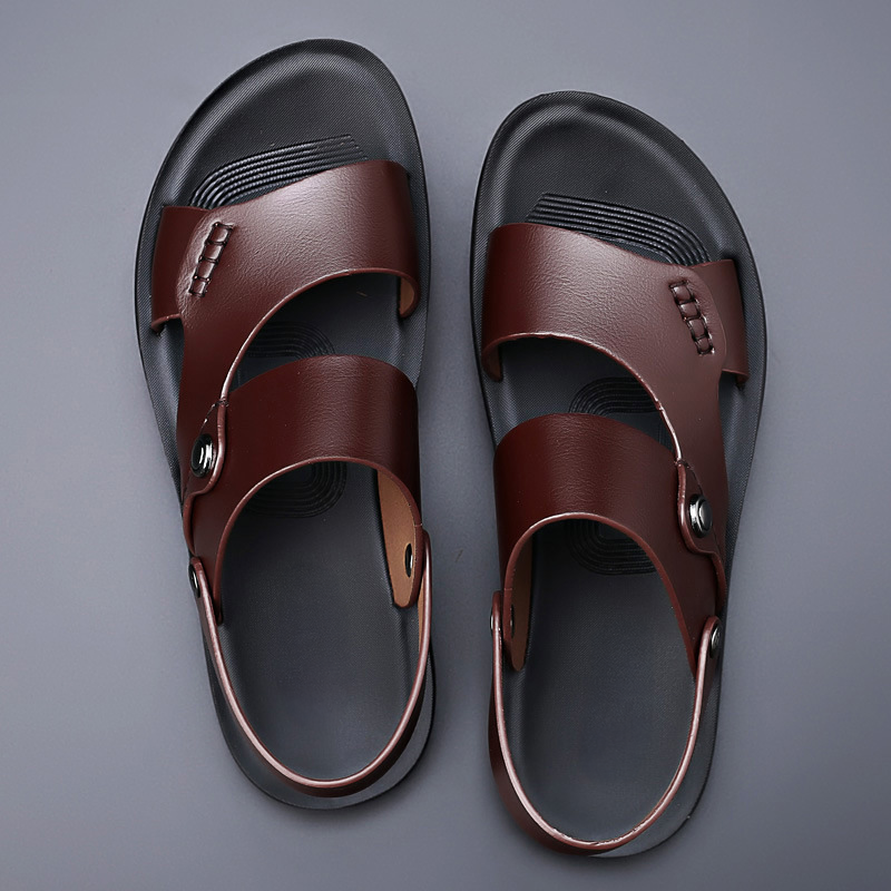 Sandalias de cuero Marlow con tacón bloque y diseño tipo slide