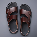 Sandalias de cuero Marlow con tacón bloque y diseño tipo slide