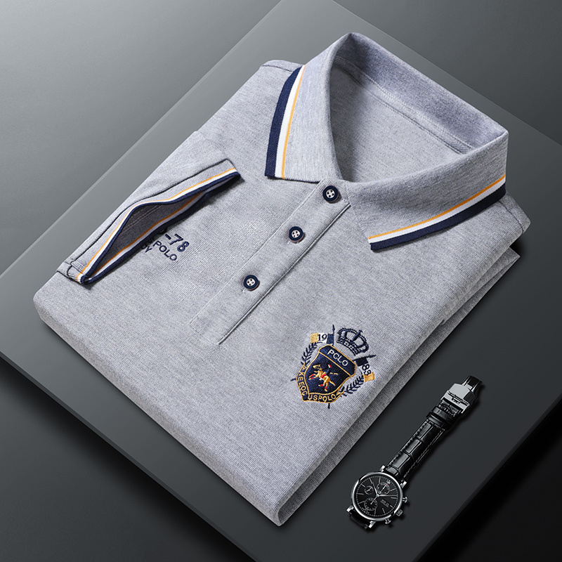 Polo de lujo para hombre con costuras distintivas