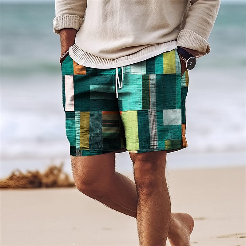 Pantalones cortos de playa estampados para hombre