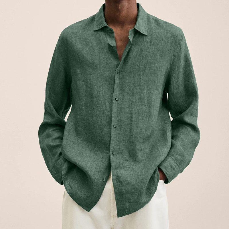 Camisa elegante de lino para hombre