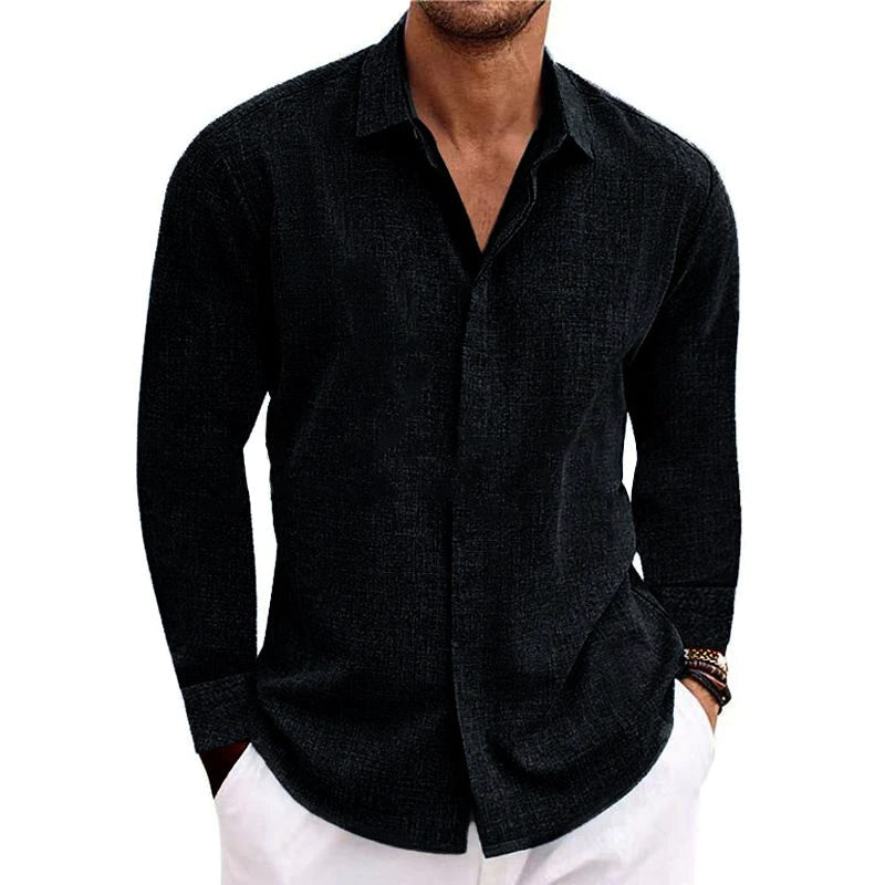 Stev | Camisa de lino de manga larga