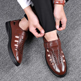 Sandalias de cuero genuino para hombre