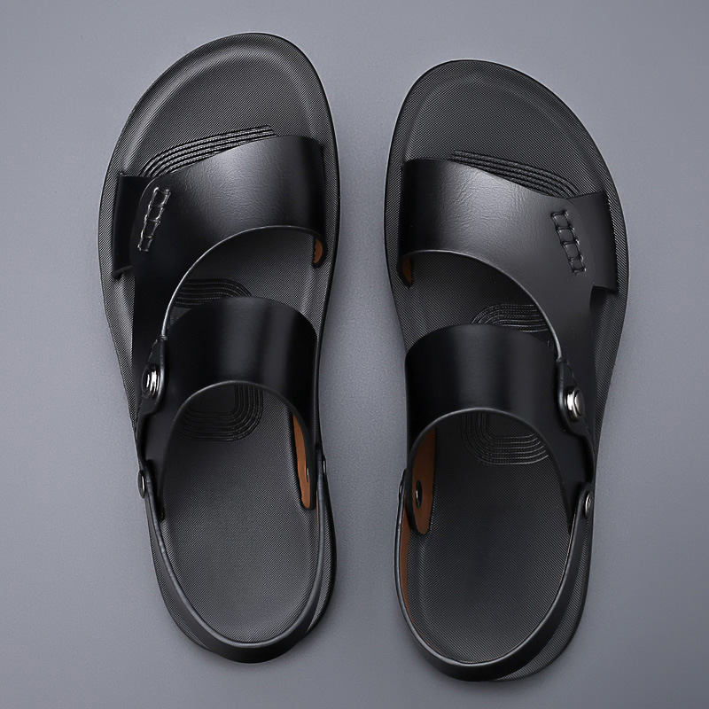 Sandalias de cuero Marlow con tacón bloque y diseño tipo slide