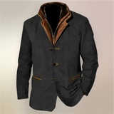 Chaqueta de cuero de ante vintage para hombre