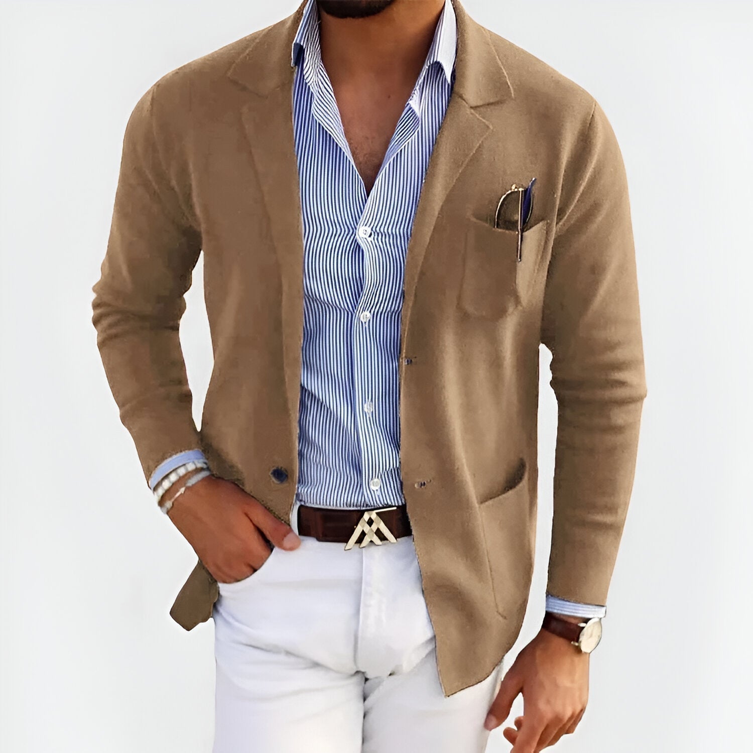 Blazer de punto transpirable para verano