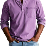 Camisa Henley de manga larga atemporal