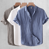 Camisa Clásica de Lino para Hombre – Transpirable, Ligera y Elegante