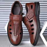 Sandalias de cuero genuino para hombre