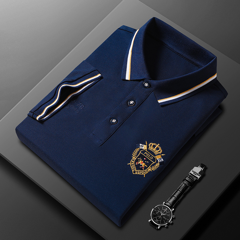 Polo de lujo para hombre con costuras distintivas
