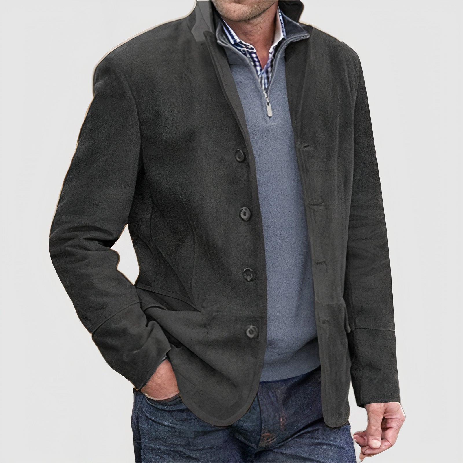 Blazer Casual de Hombre con Botones