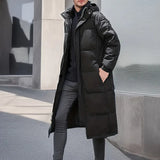 Chaqueta de invierno larga acolchada para hombre