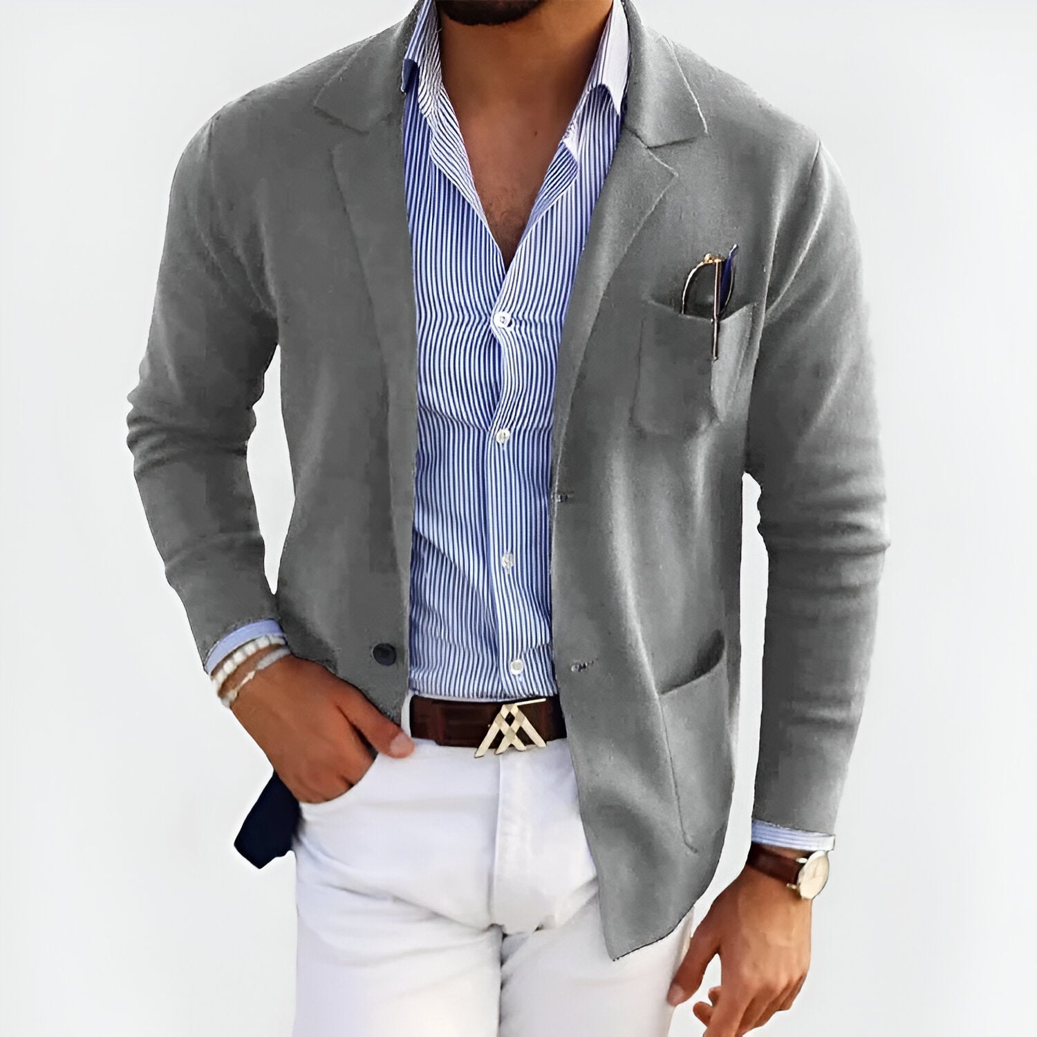 Blazer de punto transpirable para verano