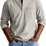 Camisa Henley de manga larga atemporal