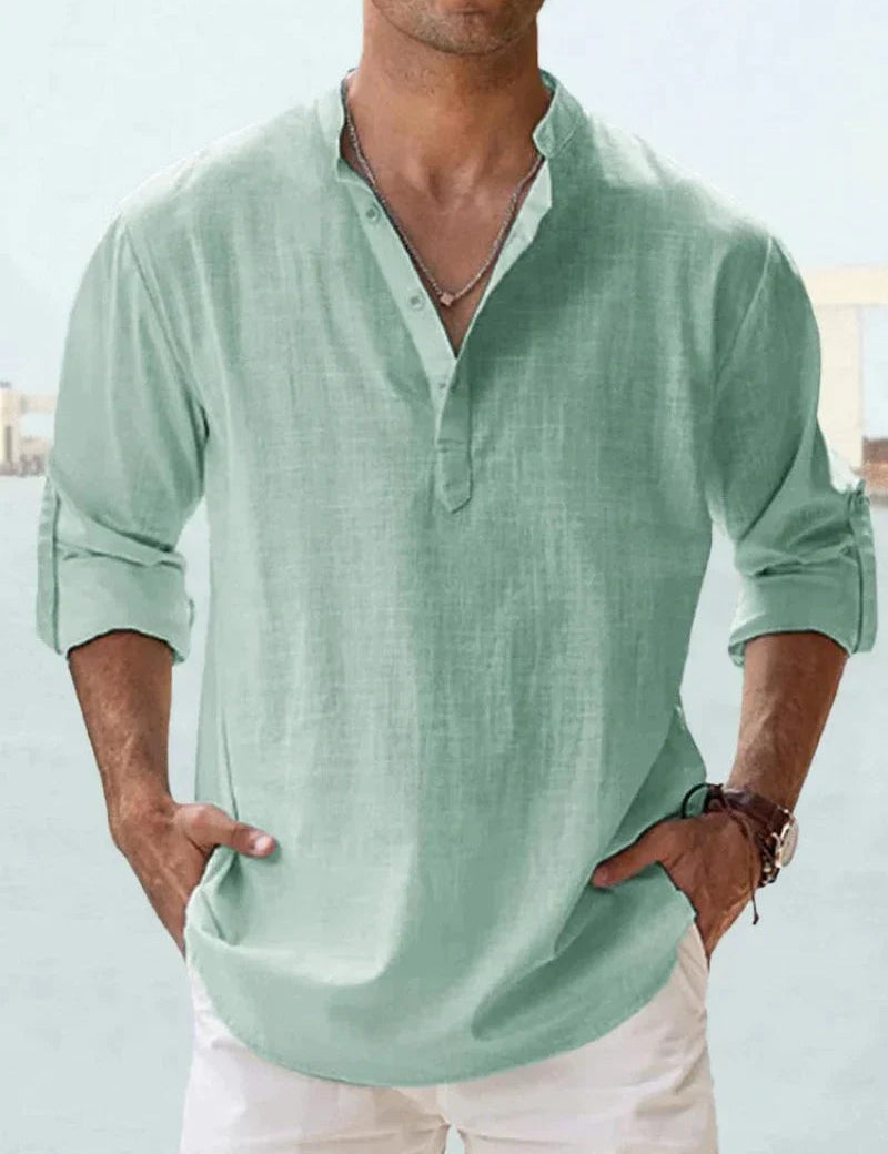 Camisa Clásica de Lino para Hombre