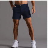 Pantalones cortos de lino para hombre con bolsillos para verano
