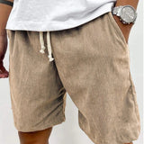 Shorts de pana para hombre con cordón