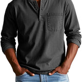 Camisa Henley de manga larga atemporal