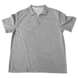 Polo de hombre con cuello en V, solapa tipo waffle y manga corta