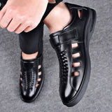 Sandalias de cuero genuino para hombre
