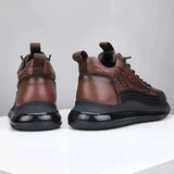 Zapatillas de cuero para hombre con amortiguación de aire
