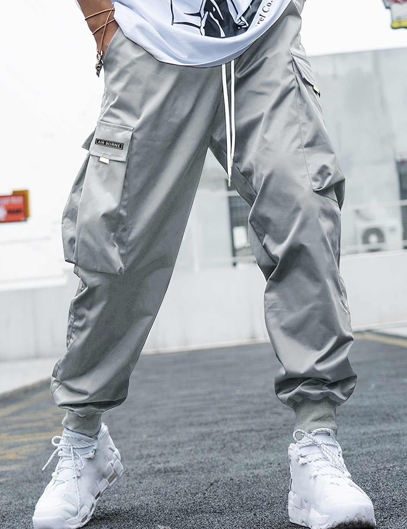 Joggers cargo para hombre con múltiples bolsillos