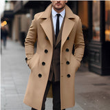 Abrigo largo de lana para hombre