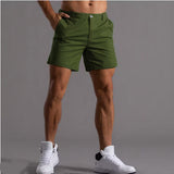 Pantalones cortos de lino para hombre con bolsillos para verano