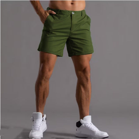 Pantalones cortos de lino para hombre con bolsillos para verano
