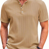 Polo de verano para hombre con cuello mao y manga corta