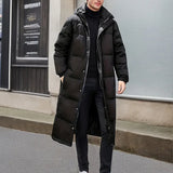Chaqueta de invierno larga acolchada para hombre