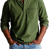 Camisa Henley de manga larga atemporal